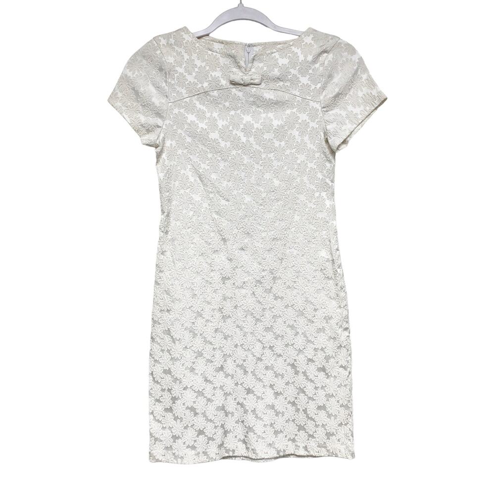 Vintage Rampage Girls Size 16 White Floral Texture Y2K Dress
